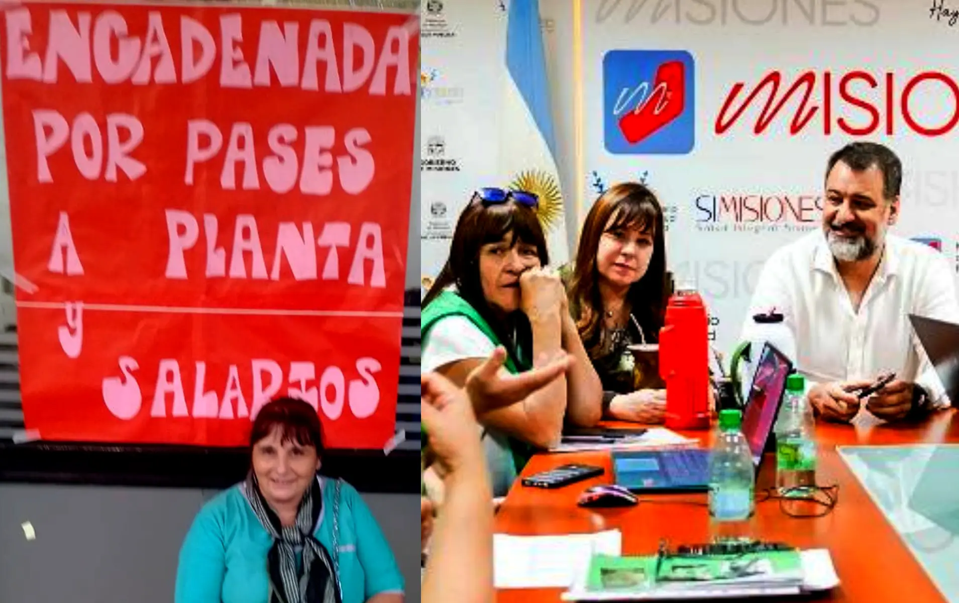 Empleada del Samic de Eldorado, se encadenó exigiendo el pase a planta
