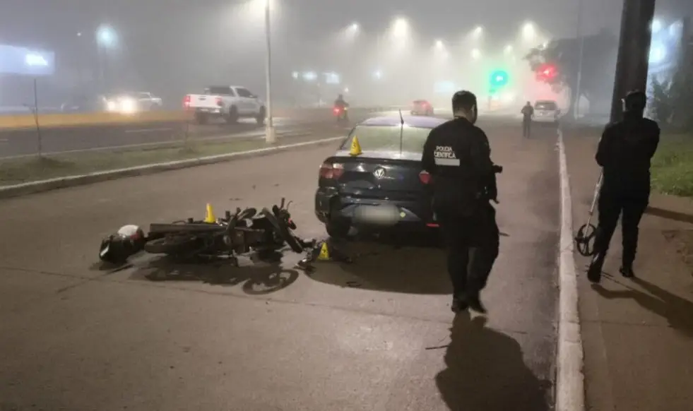 Motociclista herido tras chocar contra un auto en Garupá