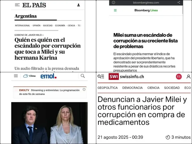 Qué dicen los medios internacionales sobre Milei y el escándalo de ANDIS