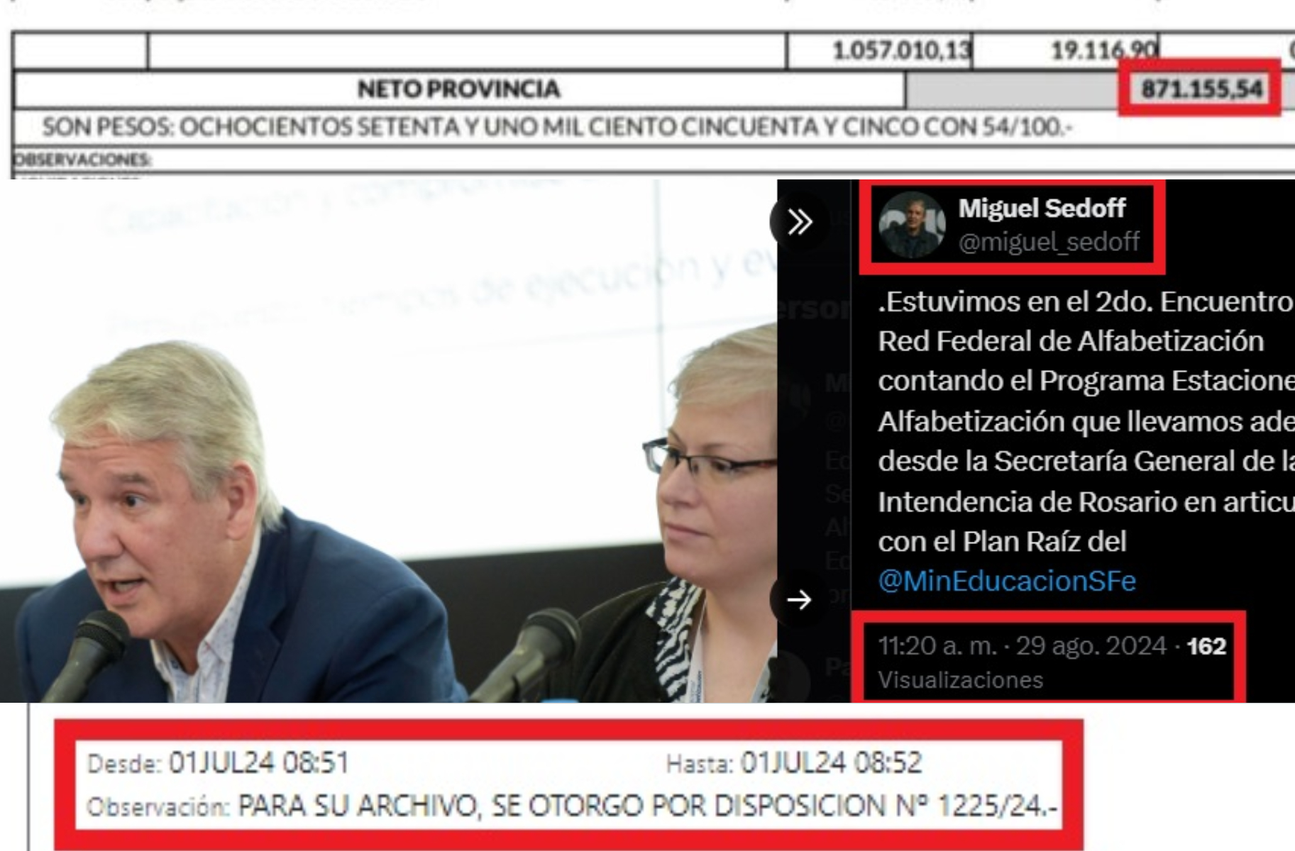 El exministro Sedoff vive en Rosario y está cobrando sueldos de privilegio en el CGE de Misiones