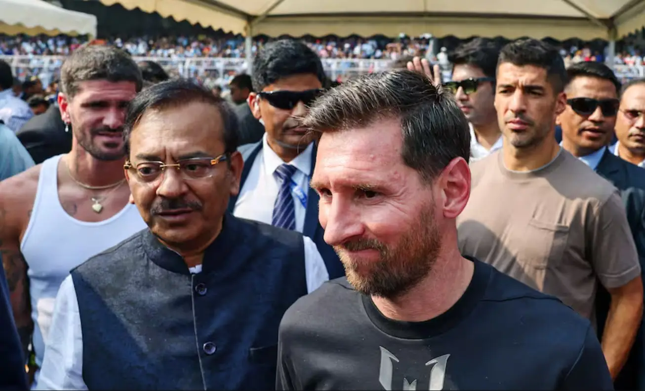 Caos y desorganización en la visita de Messi a la India