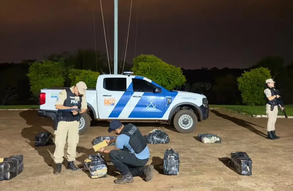 Prefectura incautó un cargamento de droga en Misiones