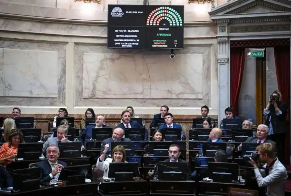 El Senado aprobó la modificación de la Ley de Glaciares
