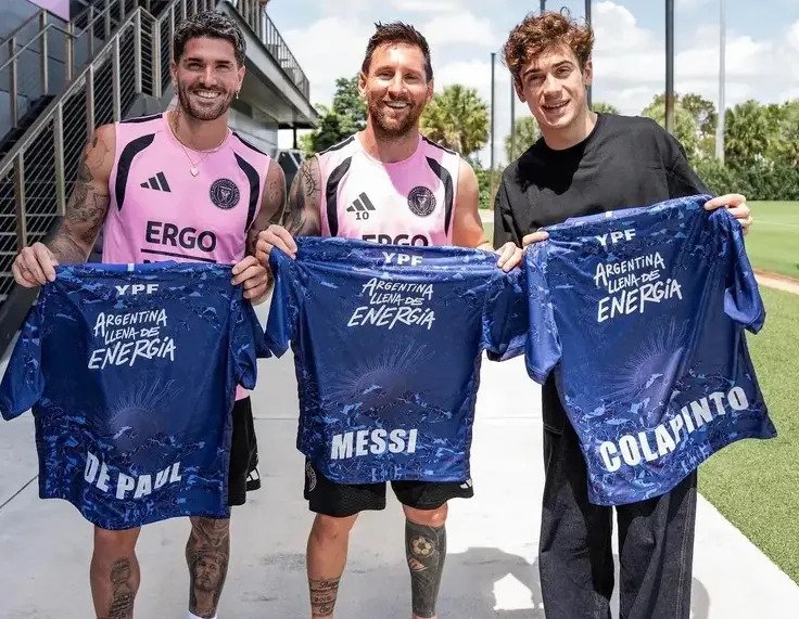 Colapinto se encontró con Lionel Messi en Miami