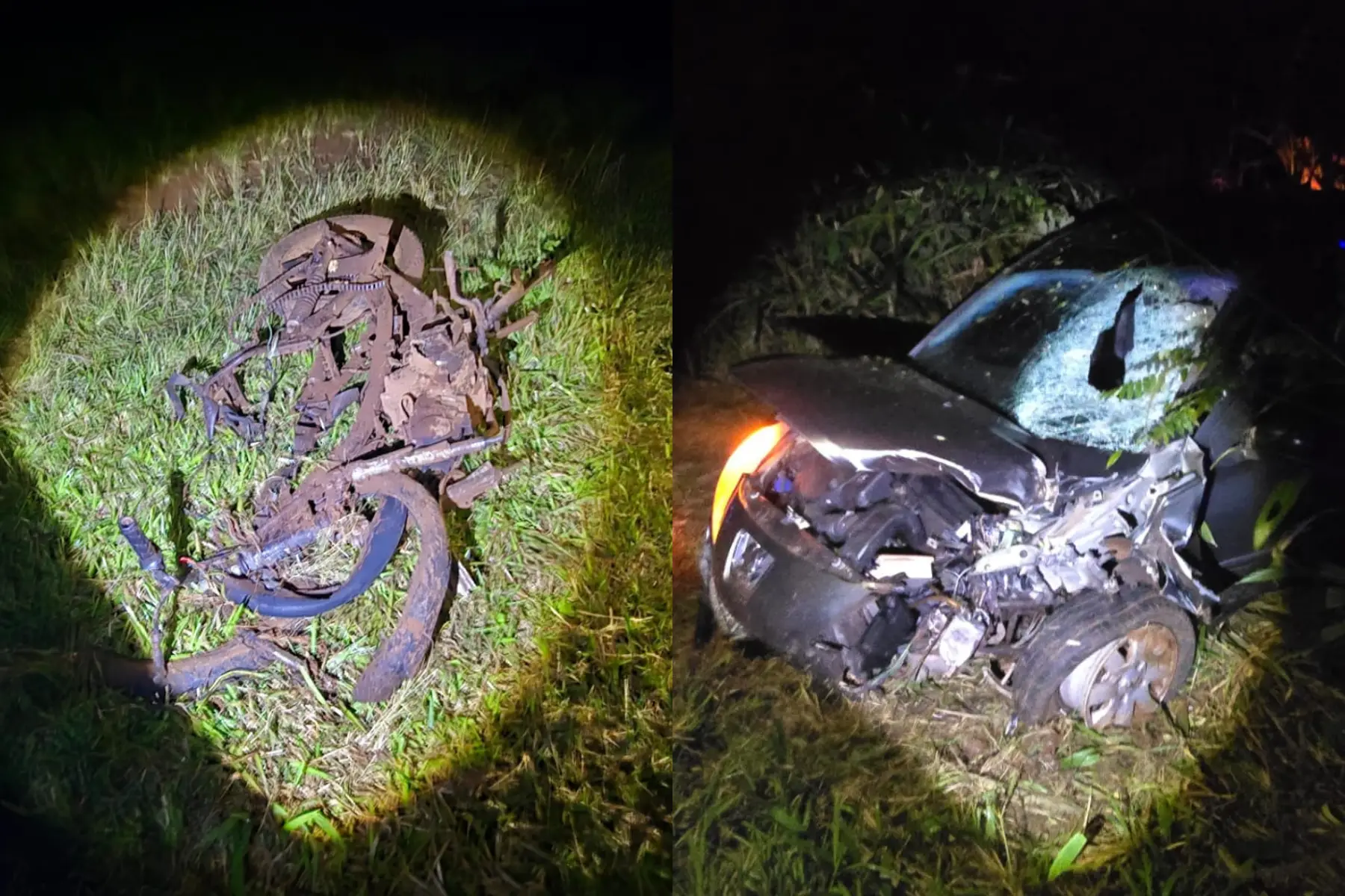 Jardín América: murió un motociclista en choque frontal