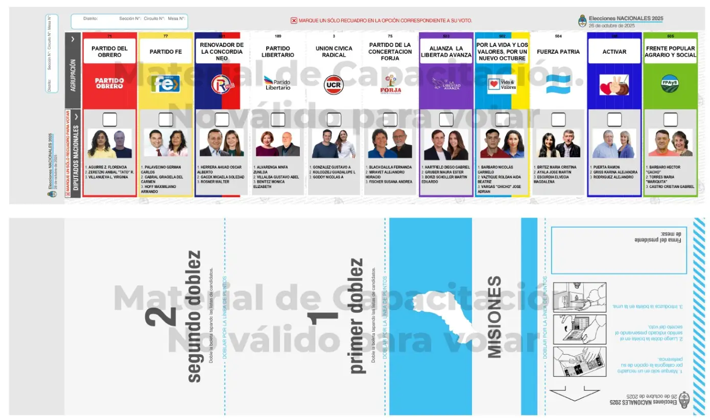 Elecciones 2025: cómo será el voto con la Boleta Única de Papel
