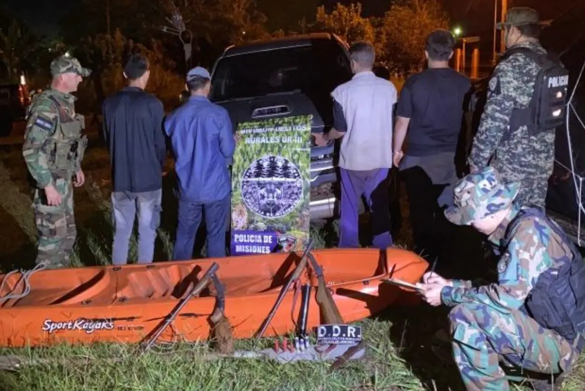Caza furtiva: demoraron a cuatro hombres en Santiago de Liniers
