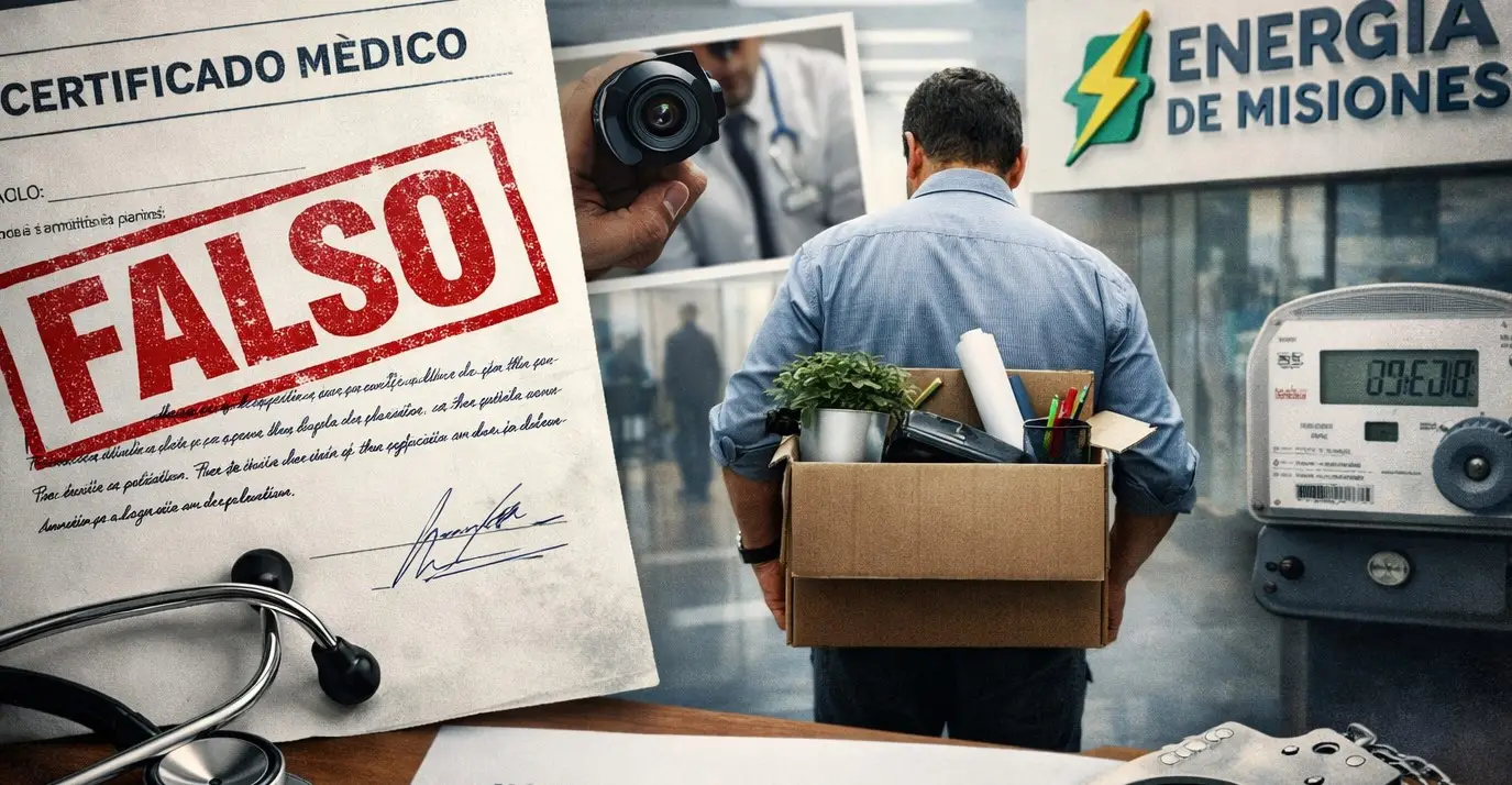 Presentó certificados médicos falsos y fue despedido de Energía de Misiones