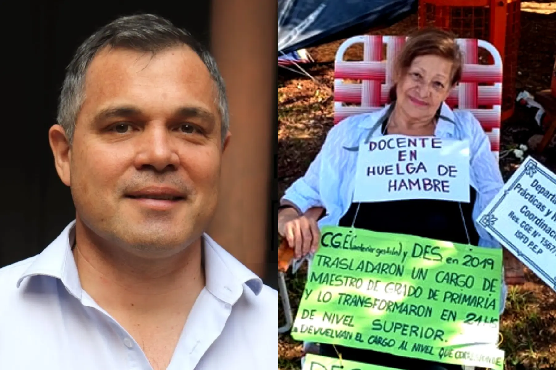 Docente en huelga de hambre reiteró sus denuncias por corrupción contra Luis Oviedo
