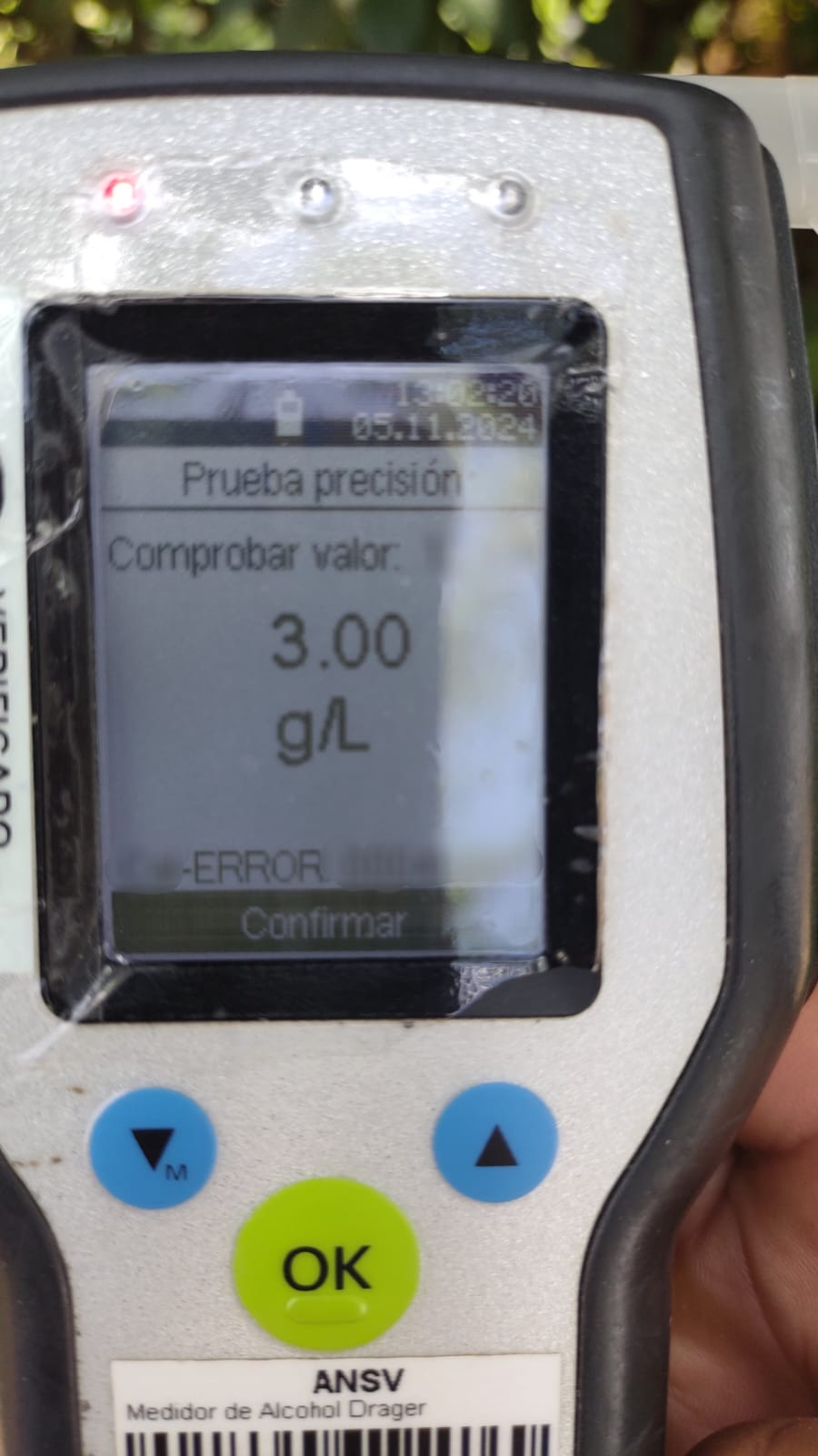 Insólito: un borracho hizo que el alcoholímetro marcara error