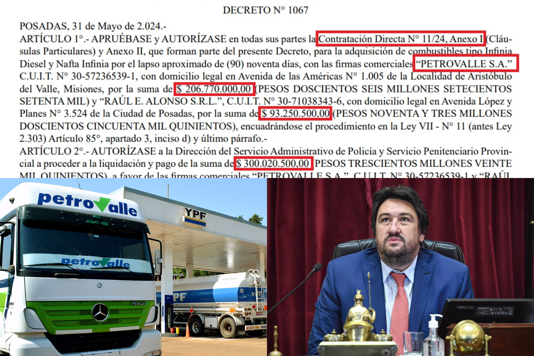 La provincia pagó $206 millones a la empresa de Closs, Petrovalle