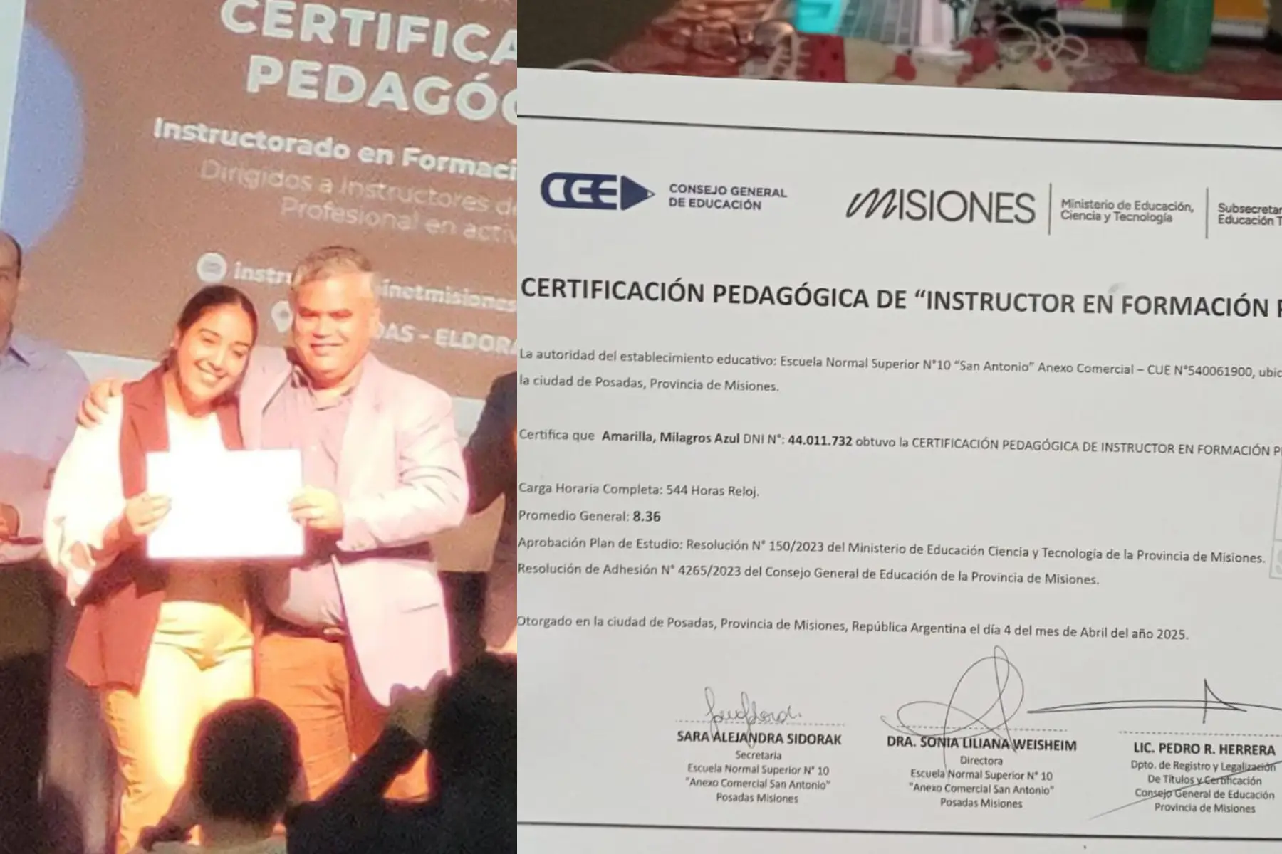 Funcionario remarcó que su hija cumple con la normativa para acceder a cargo docente