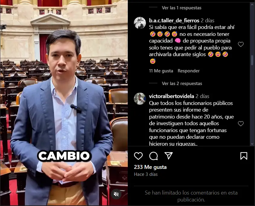 Bianchetti entre los diputados que menos hablaron en 2024