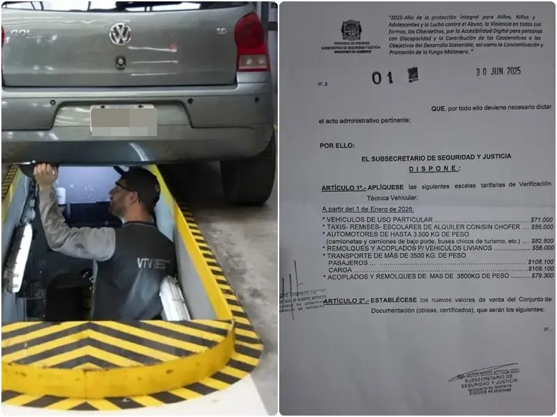 Desde enero: sube la Verificación Técnica Vehicular en Misiones