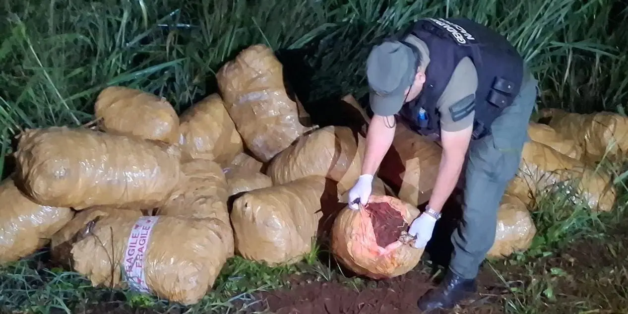 Se incautaron más de mil kilos de marihuana en Colonia Victoria