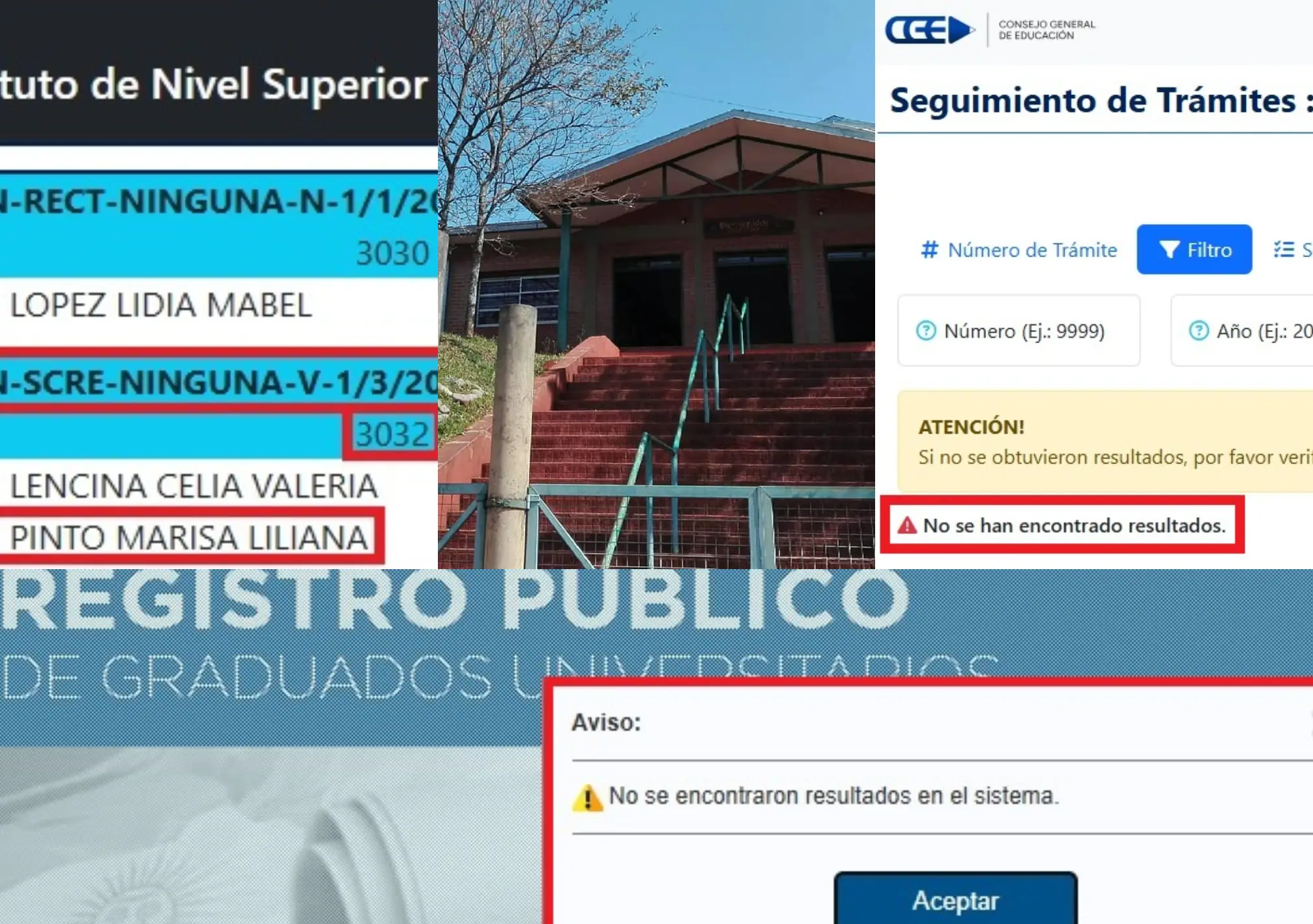 Secretaria de un instituto superior no registra trámites en el CGE