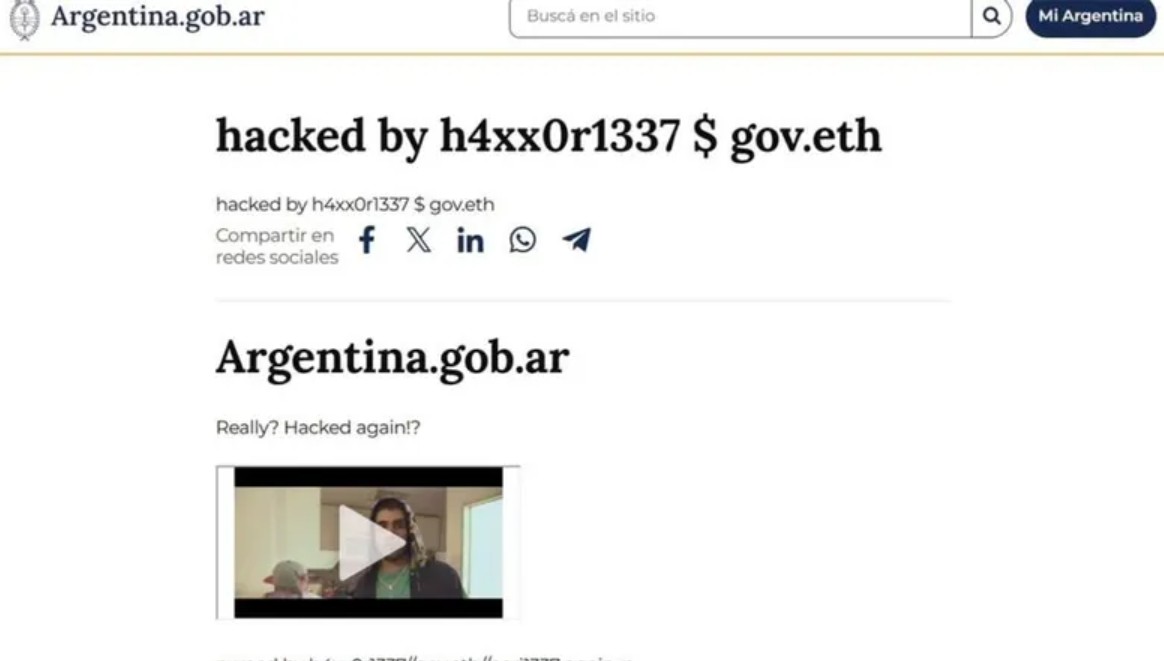 Quién es gov.eth, el hacker que atacó Mi Argentina
