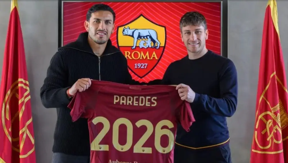 Paredes renovó su contrato con la Roma