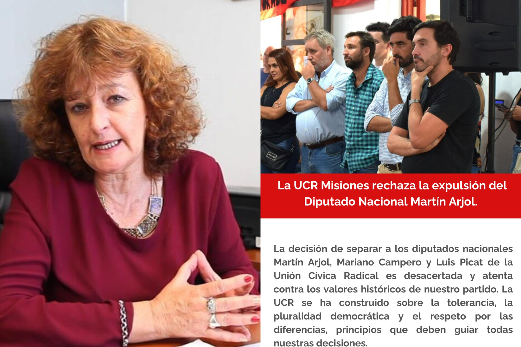 La exdiputada Minder se refirió a la expulsión de Arjol de la UCR
