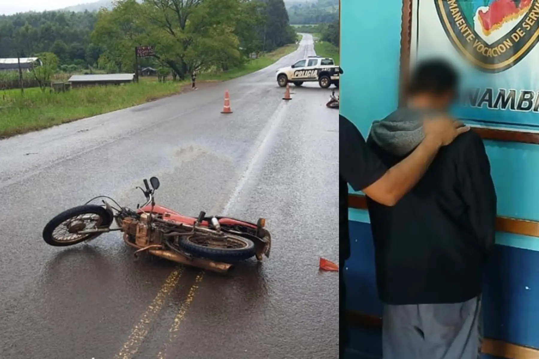 Choque de motos dejó como saldo un hombre hospitalizado con riesgo de vida