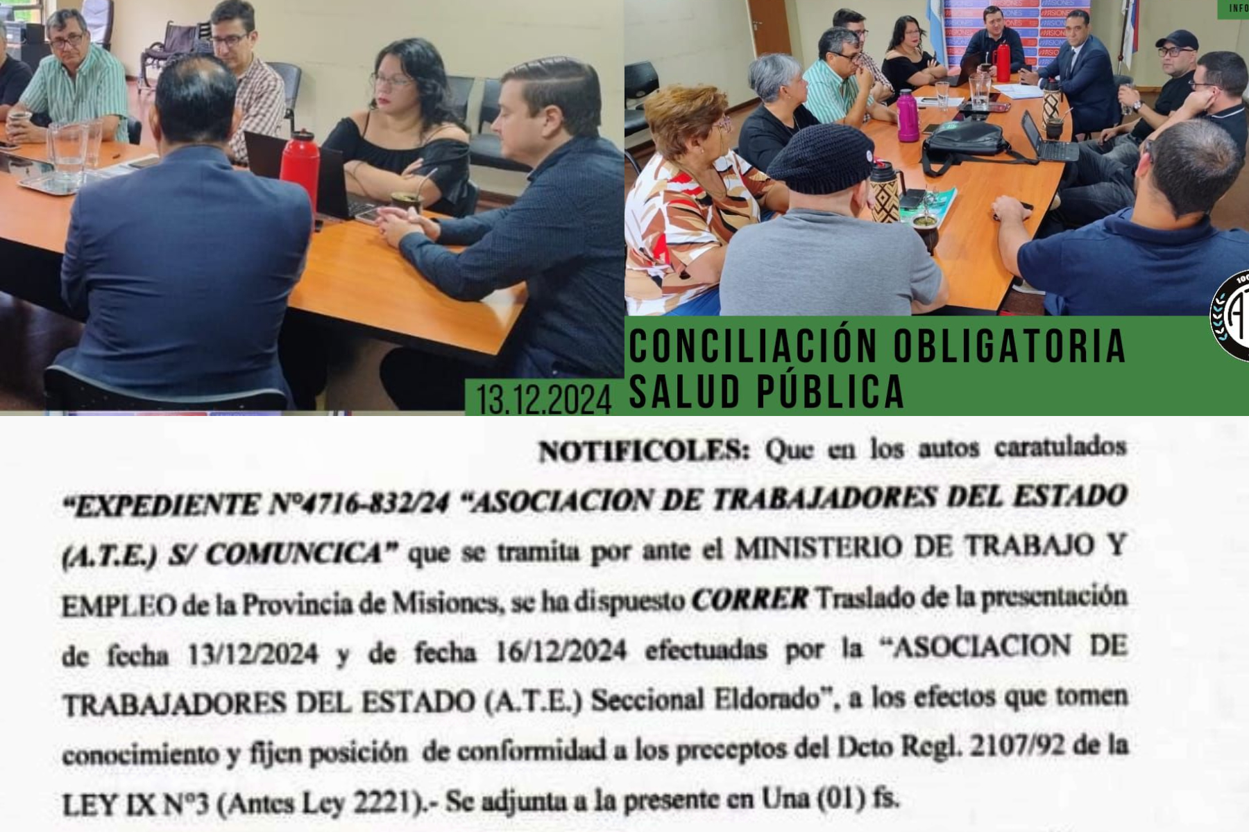 Conflicto en Salud Pública: Trabajo intimó a ATE por el paro en Eldorado