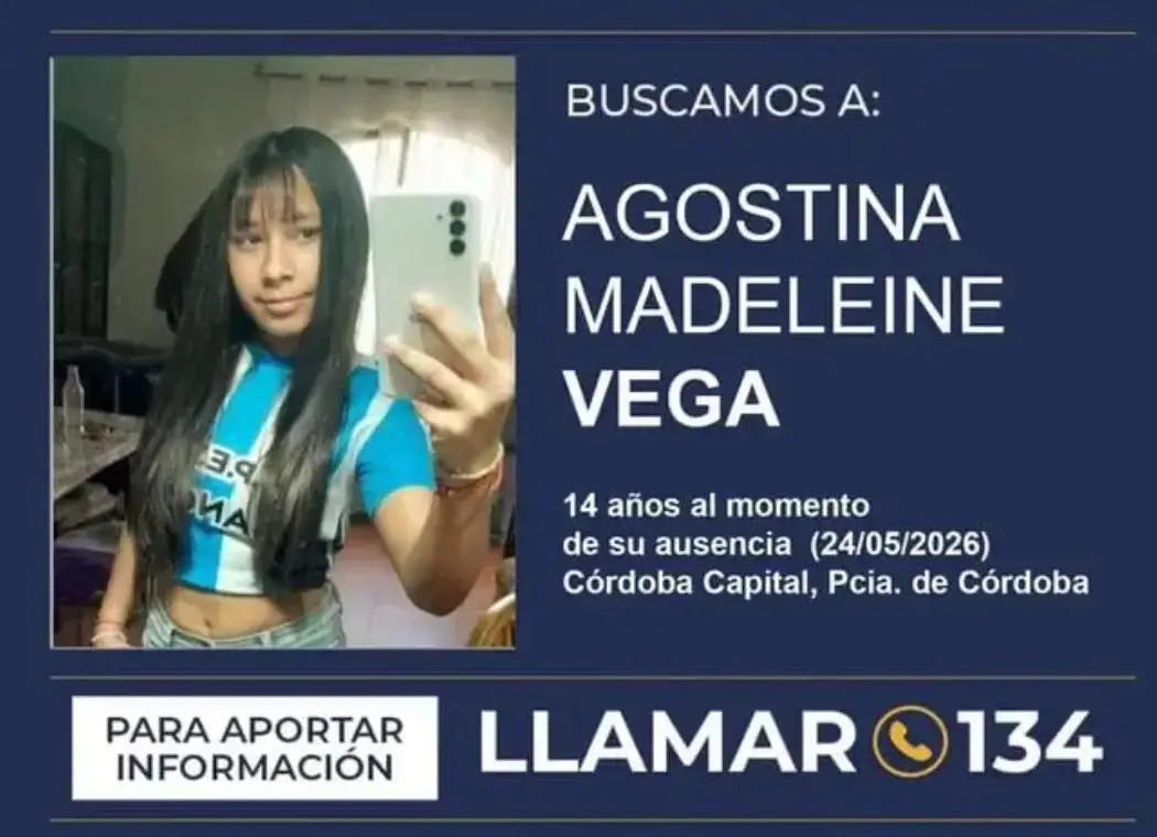 Activaron la Alerta Sofía por la desaparición de Agostina Vera