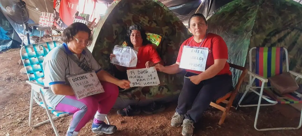Huelga de Hambre: el CGE se presentó en el acampe del MPL
