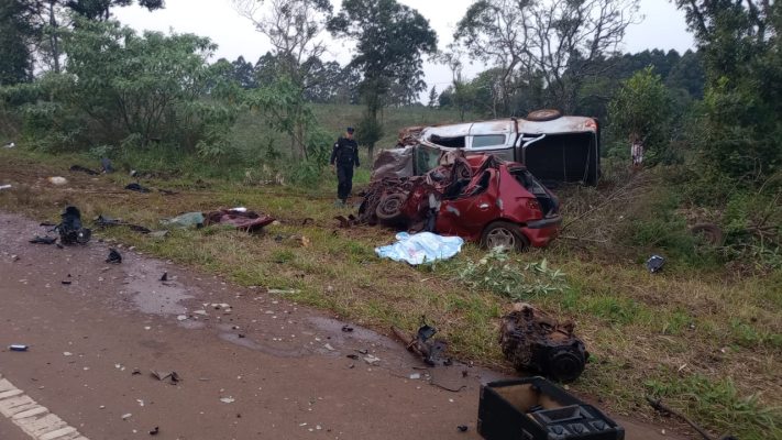 Violento choque sobre la Ruta 14: un muerto y varios heridos