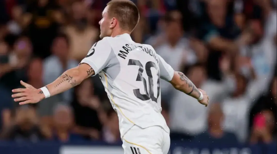 Mastantuono marcó su primer gol con el Real Madrid