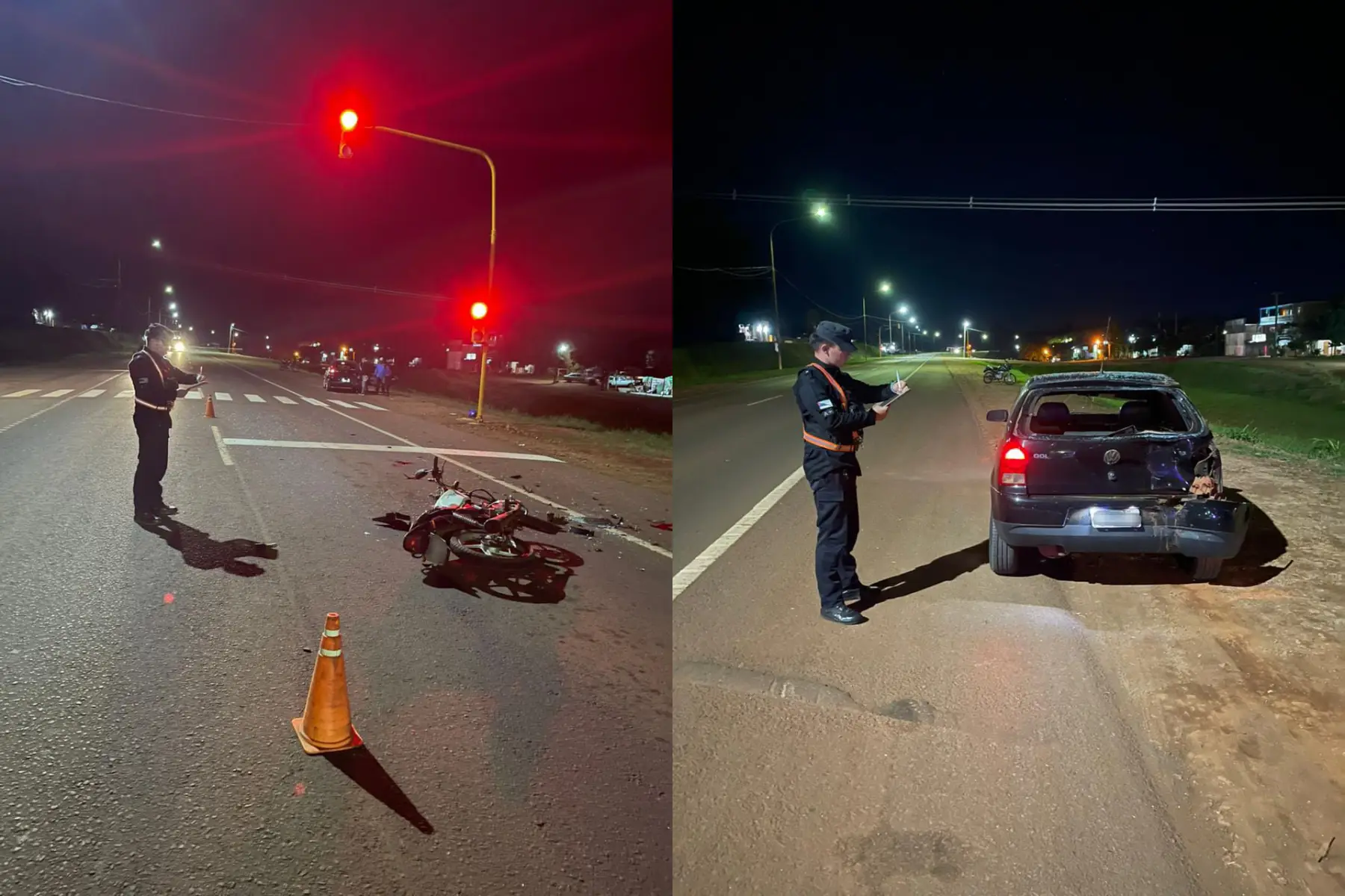 Choque en la Ruta 14 dejó a un motociclista en estado crítico