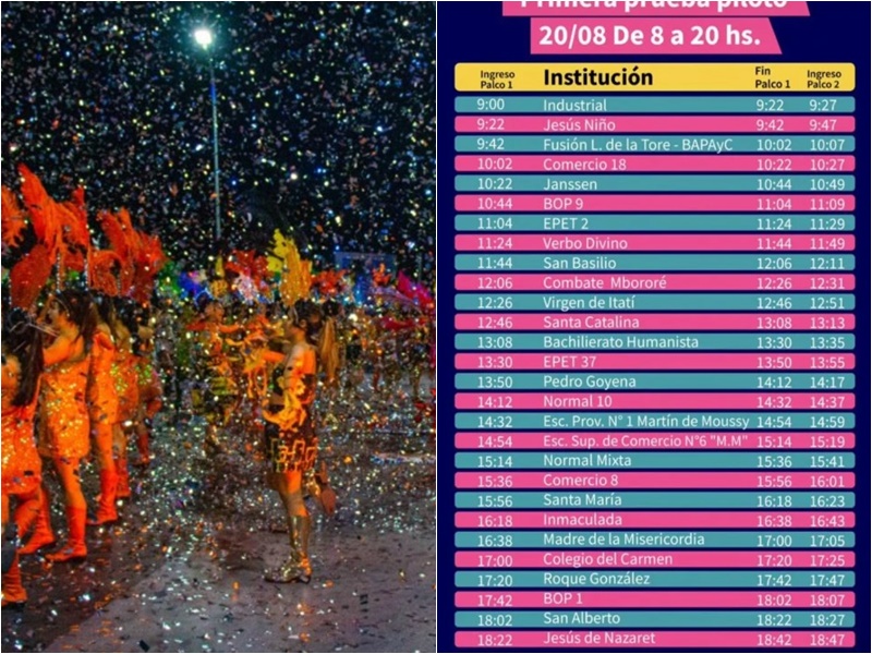 Estudiantina 2024: reprogramaron la primera prueba piloto