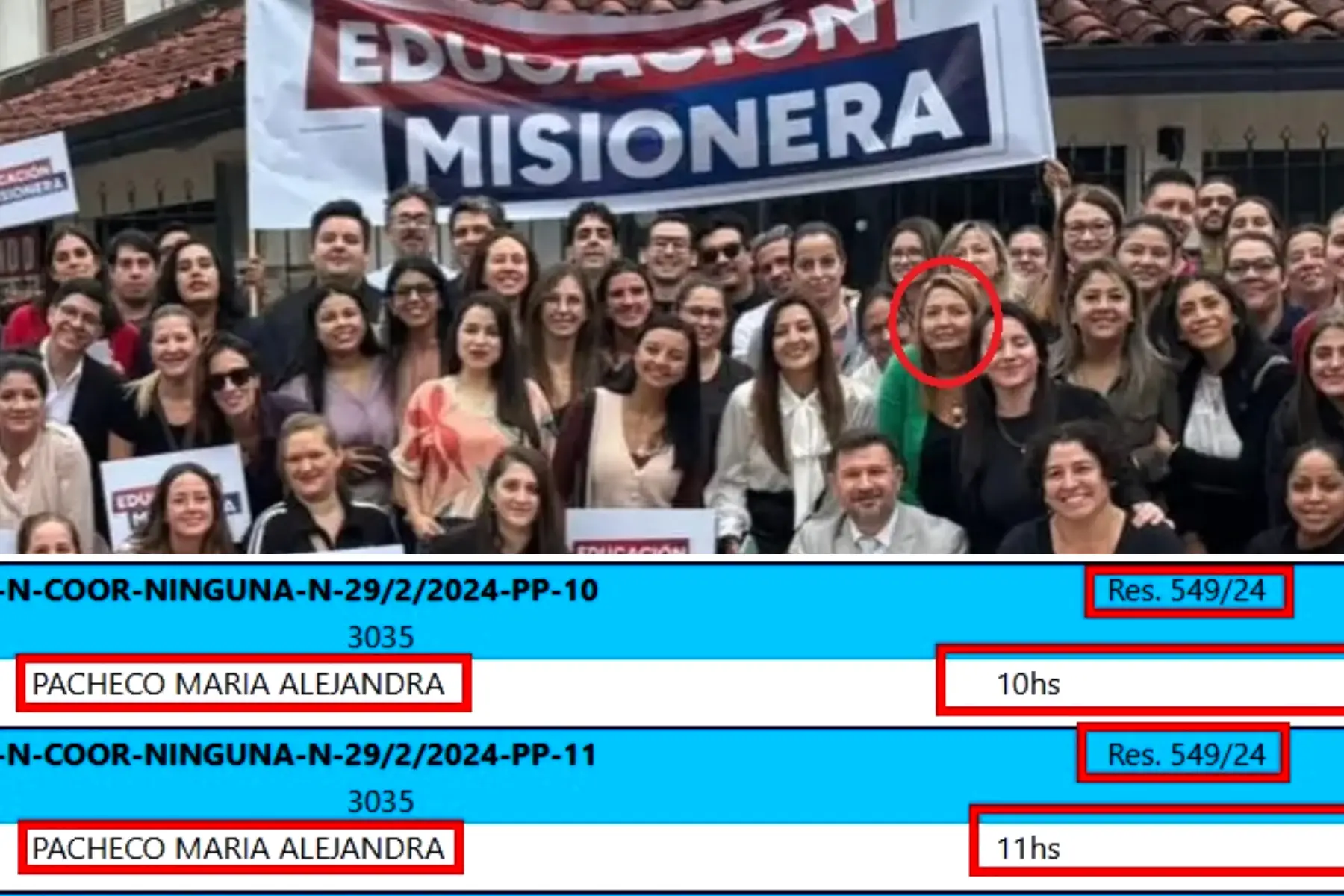 Funcionaria de Educación cobra 21 horas superiores en la ESIM