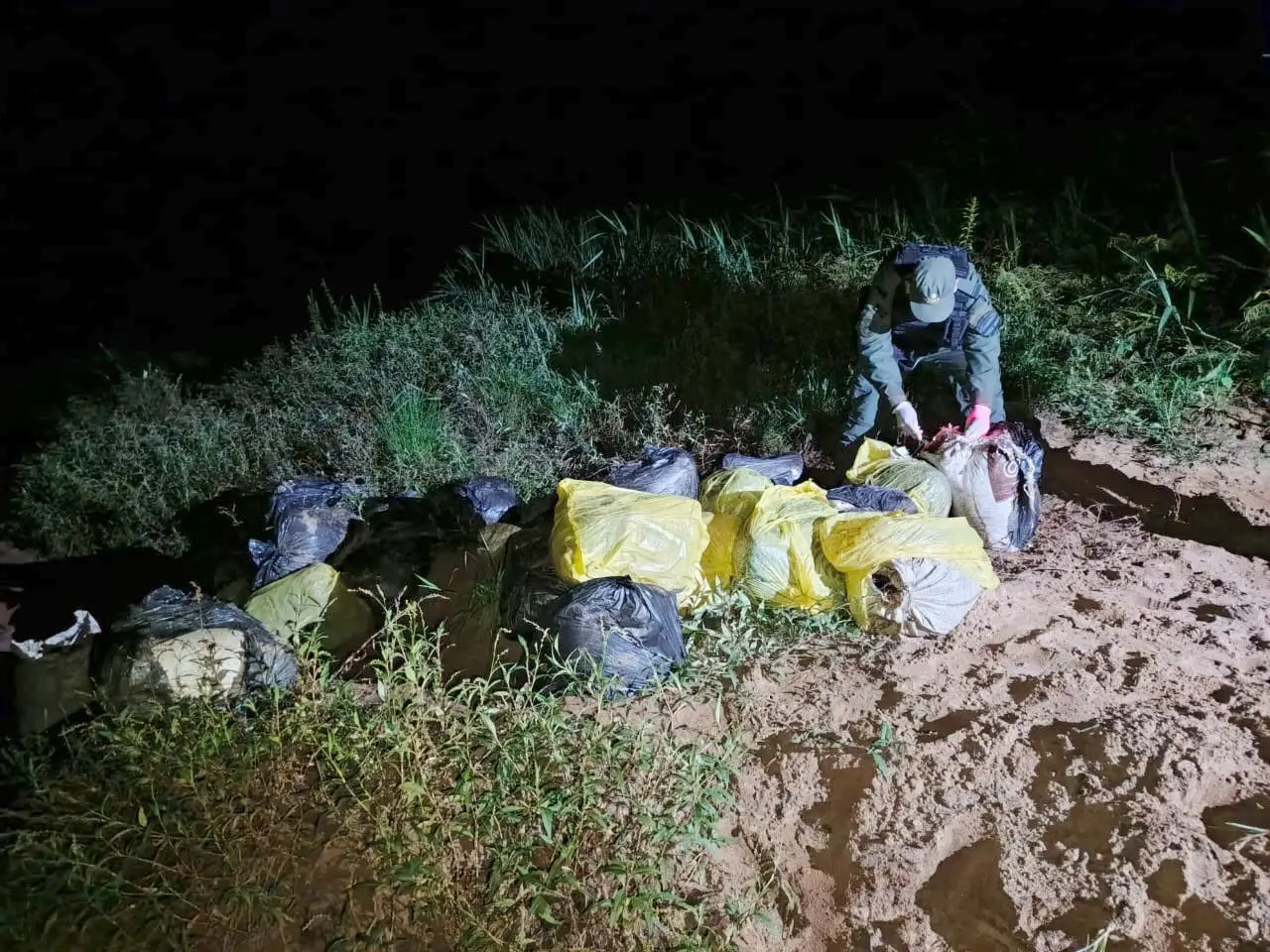 Gendarmería incautó casi una tonelada de marihuana en Cinco Arroyos