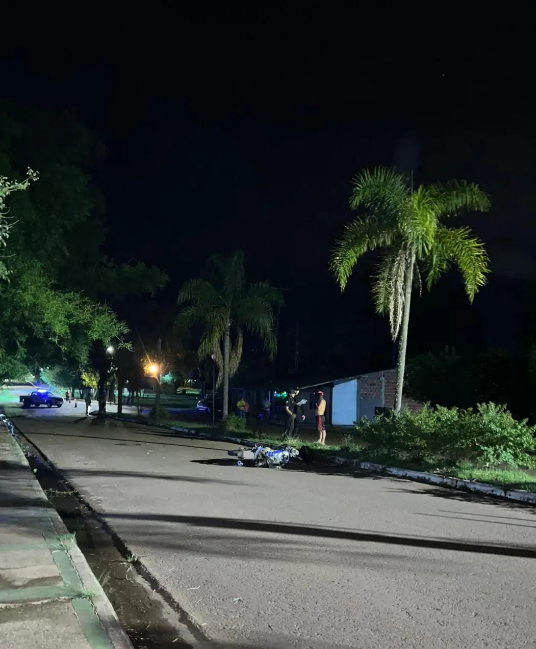 Cerro Corá: motociclista despistó y fue hospitalizado