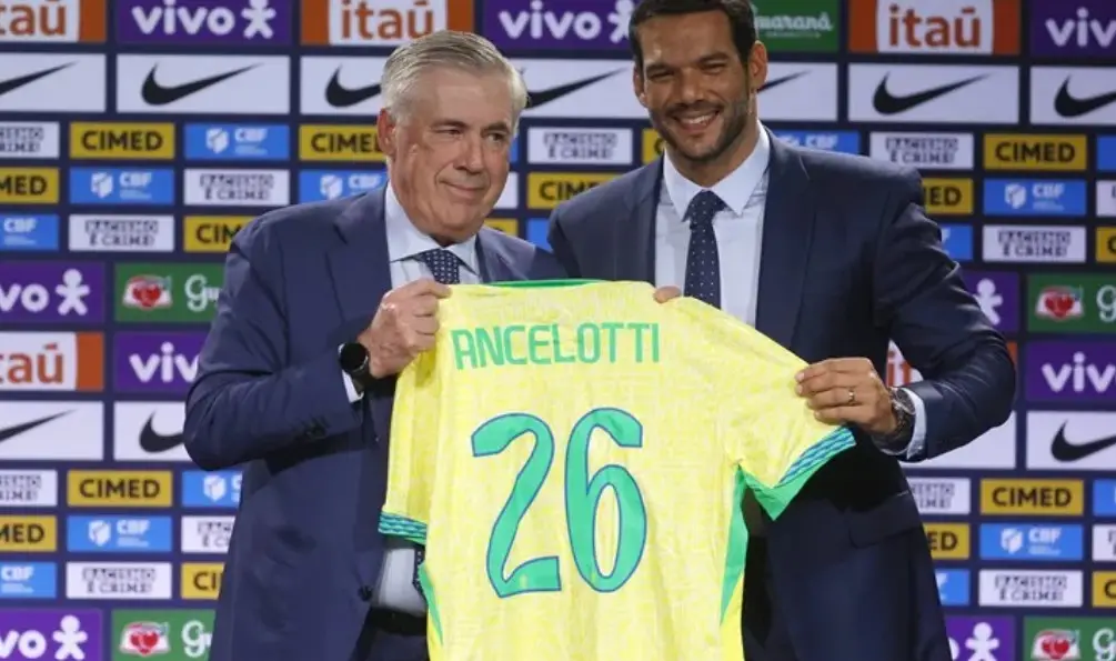 Brasil presentó a Carlo Ancelotti como DT