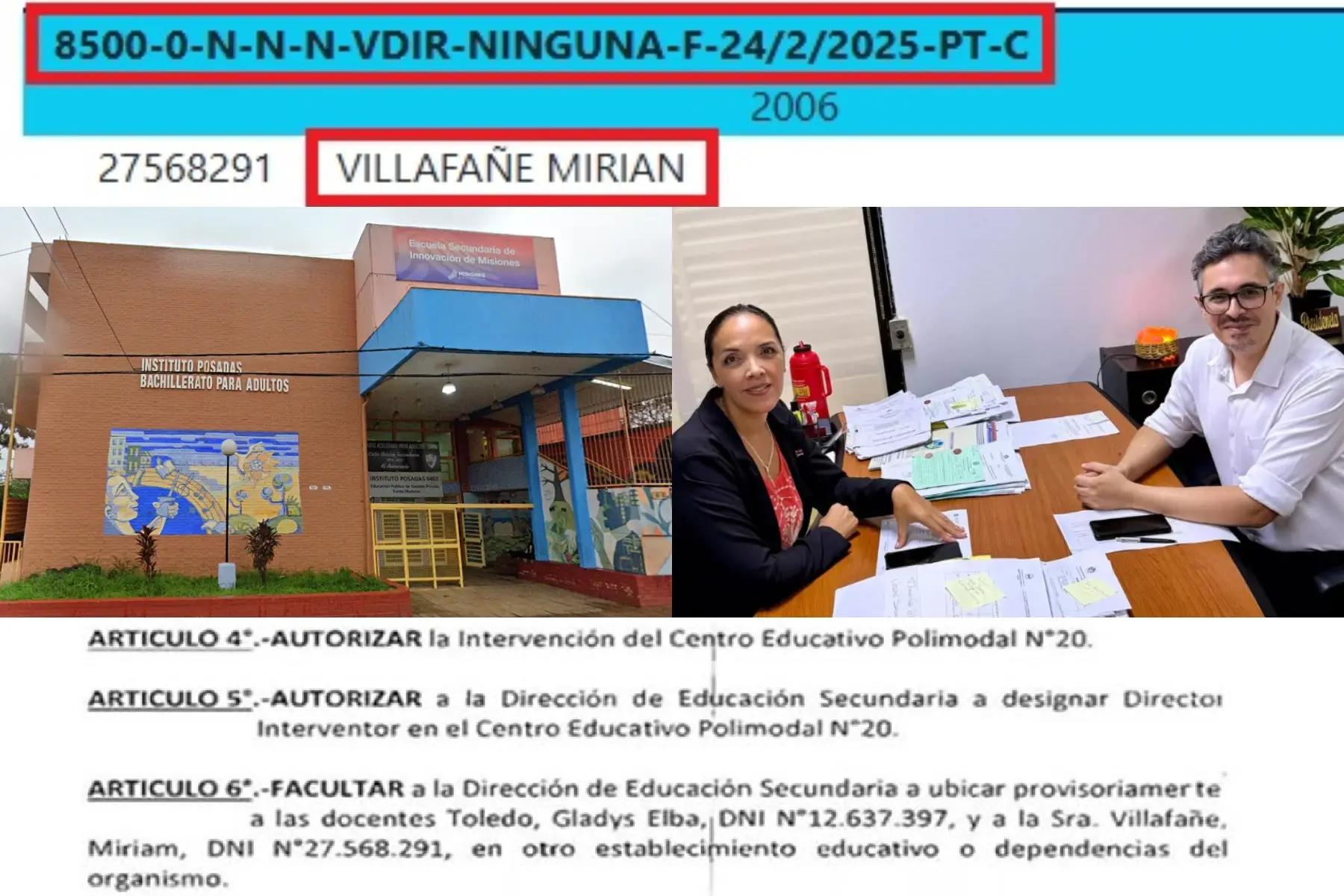 Designan sin padrón a una vicedirectora acusada de violencia