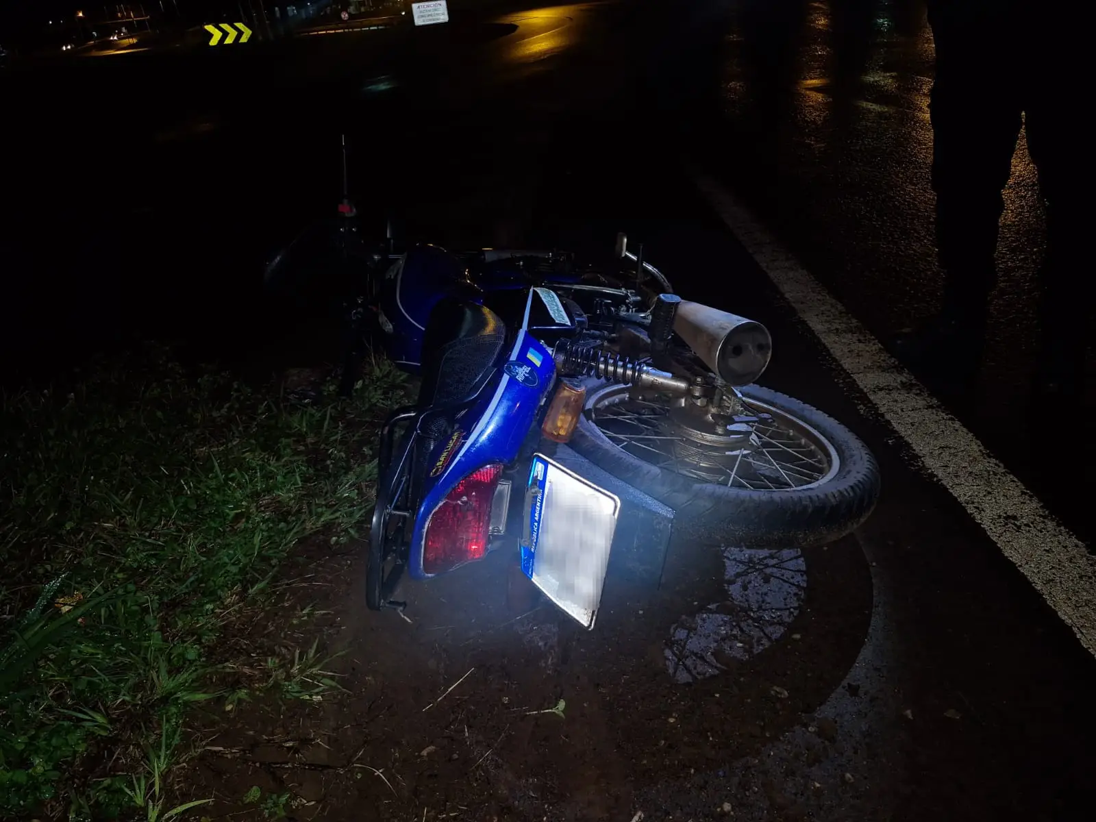 Despiste de motocicleta con una víctima fatal en la Ruta 105