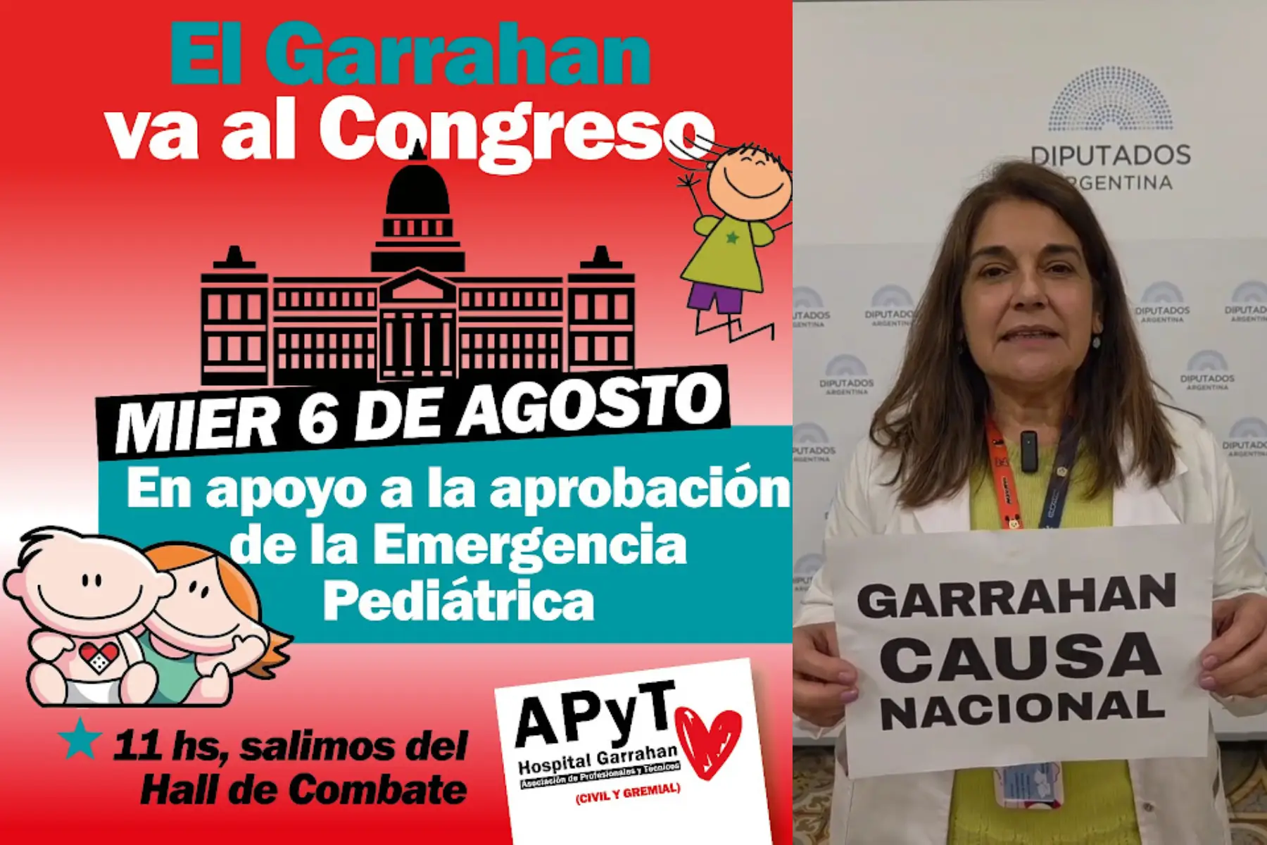 Trabajadores del Garrahan anuncian un nuevo paro