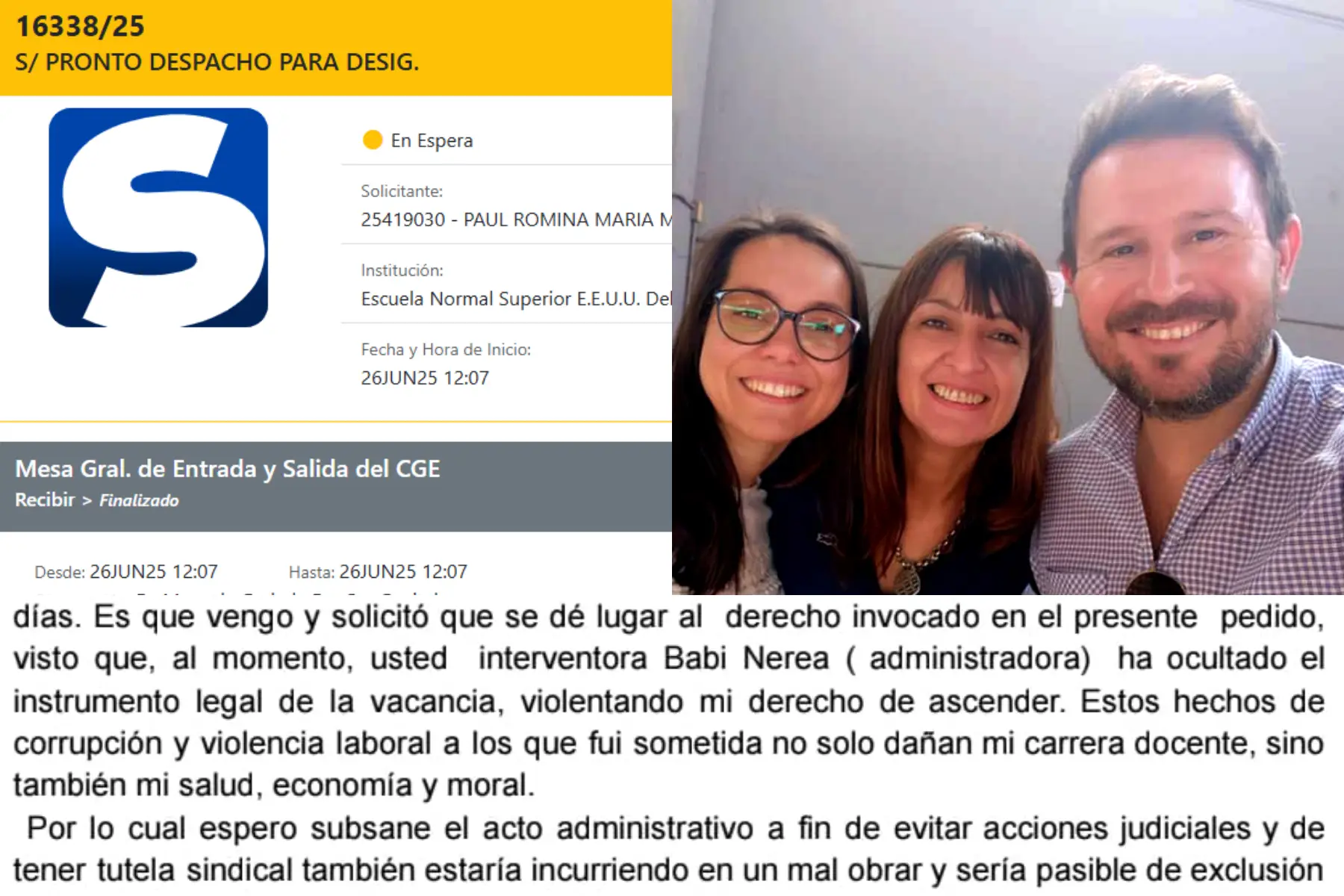 Funcionaria evita hablar del escándalo en la Normal Mixta