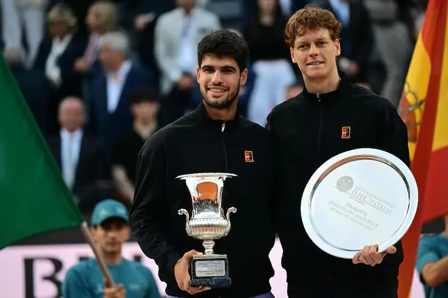 Alcaraz frenó a Sinner y se coronó campeón del Master 1000 de Roma