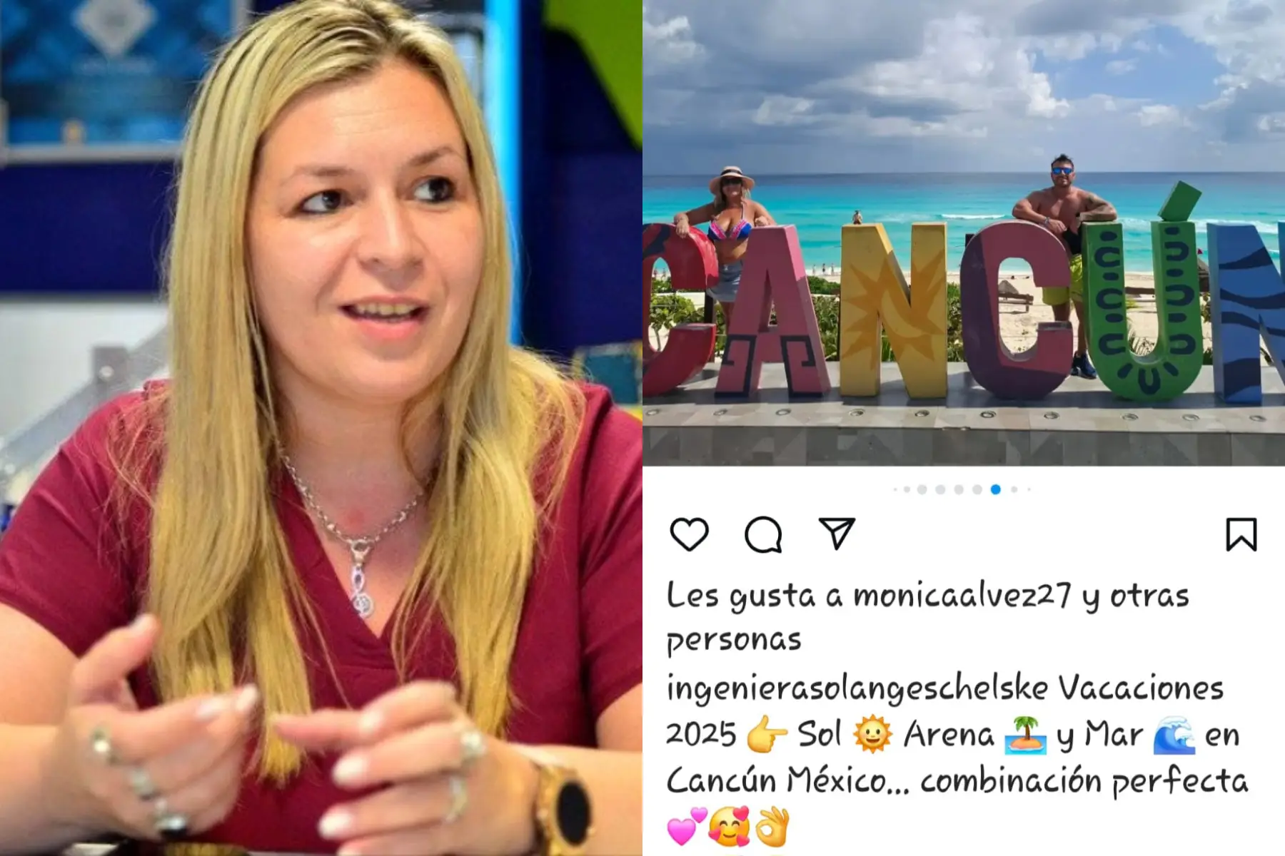 Funcionaria renovadora se muestra veraneando en Cancún
